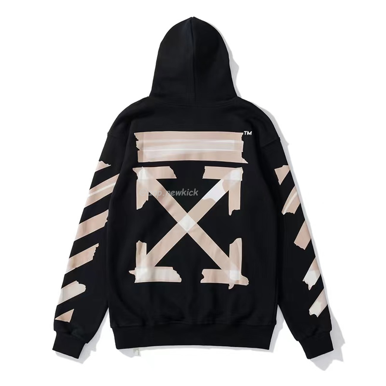 Off White Marker Hoodie Black Fuchsia Red Beige (2) - newkick.cc